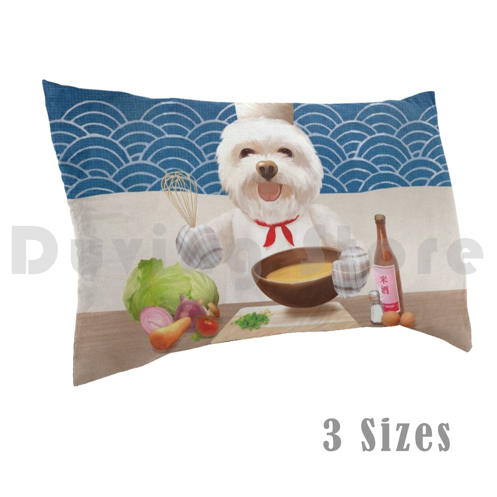 Home Cooking For Dogs - كيس وسادة الشيف الصغير مطبوع 35x50