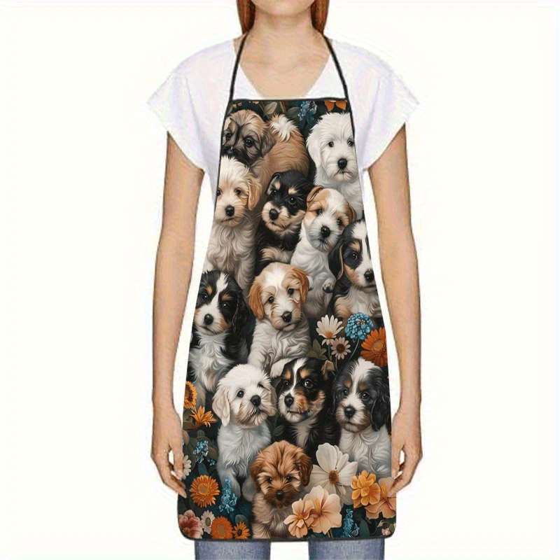 مريلة مطبخ منزلية بتصميم زهور  - مراجعة Home Cooking For Dogs وسعره